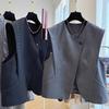 Sleeveless Cardigan Women Waistcoats Ropa Mujer Vintage Vest Office Tanks