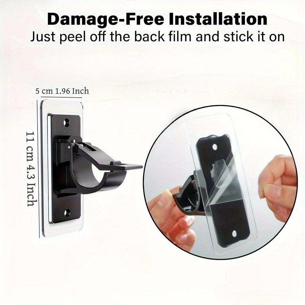 Nail-free removable curtain bracket for walls and ceilings up to 1.2 inch curtain rod no punching installation