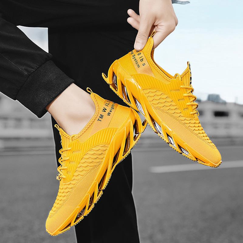 Весна/осень мужские большие размеры лезвийная подошва кроссовки Flying Weave фитнес беговые кроссовки