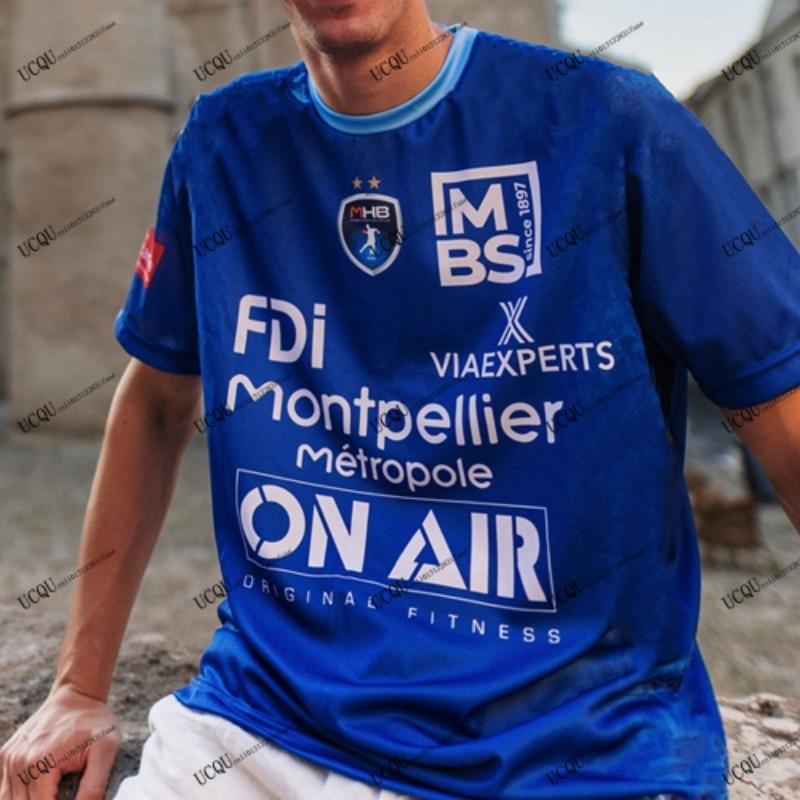 2025-26 Новое поступление Montpellier Handball Модная Повседневная Спортивная Футболка Горячая Распродажа Форма Франции Испании Взрослая Семейная Детская Футболка