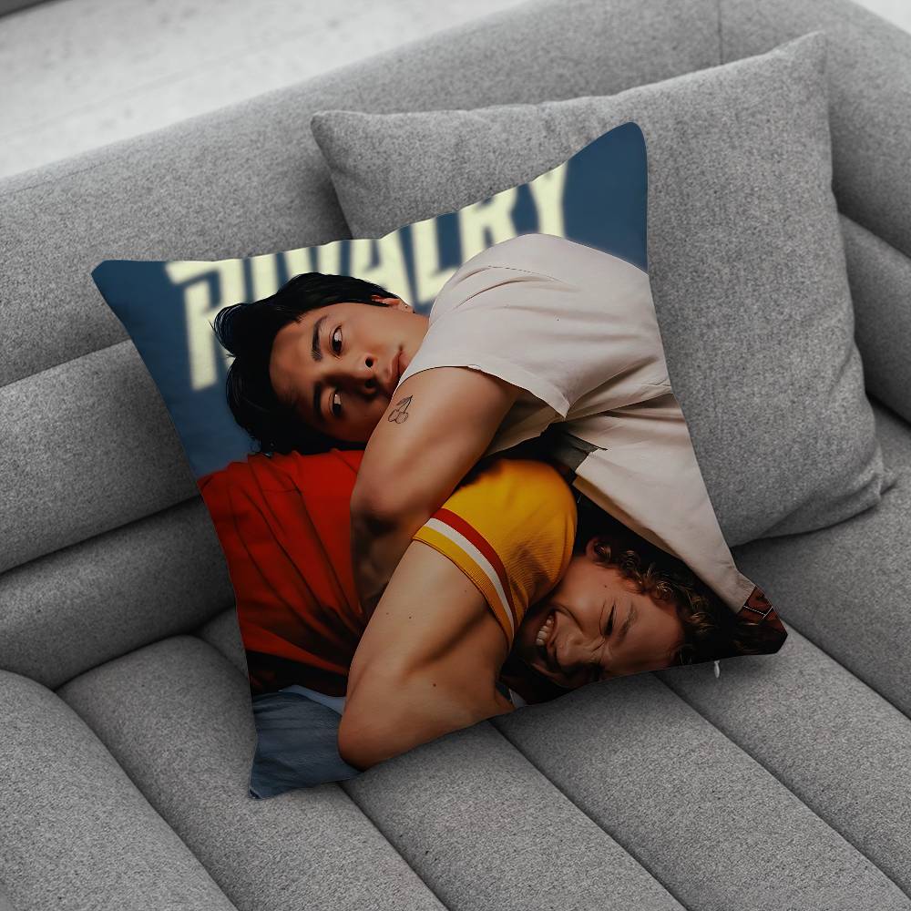 Popular TV HHeated RRivalry Pillow Case Square DoubleSided Printing Short Plush Sofa Cushion Cover Bedroom Bedside Pillow
