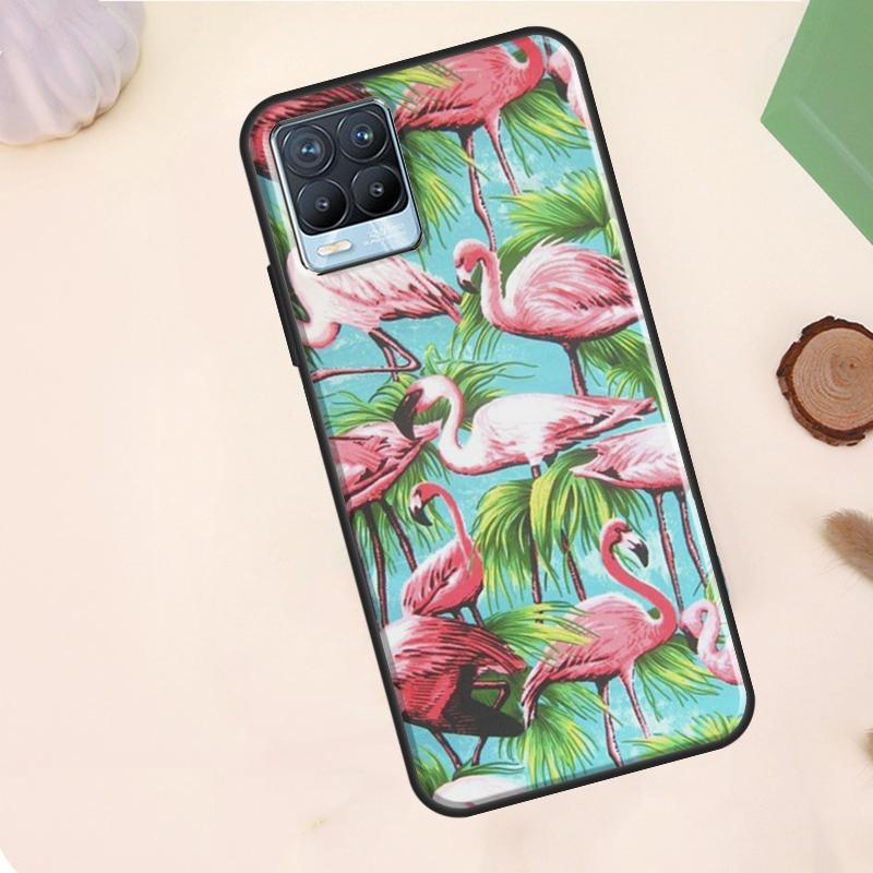 Pink Red Flamingo Case For Realme 15 Pro GT7 GT6 C75 C65 C67 C61 C53 C55 C51 C35 C63 C71 11 12 13 14 Pro Plus