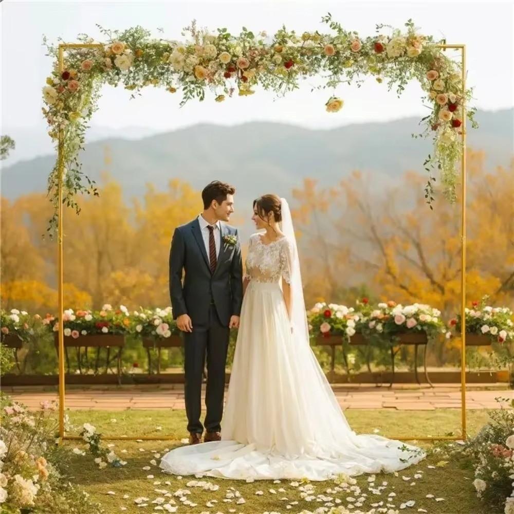 Металлическая арка для воздушных шаров Квадратная рама для свадебной арки Новый держатель для фонарей Садовый декор