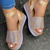 Fashion Shoes for Women Summer Fashion Platform Casual Rhinestone Plus Size 36-43 Sandalias Mujer Women Sandals Beach Footwear