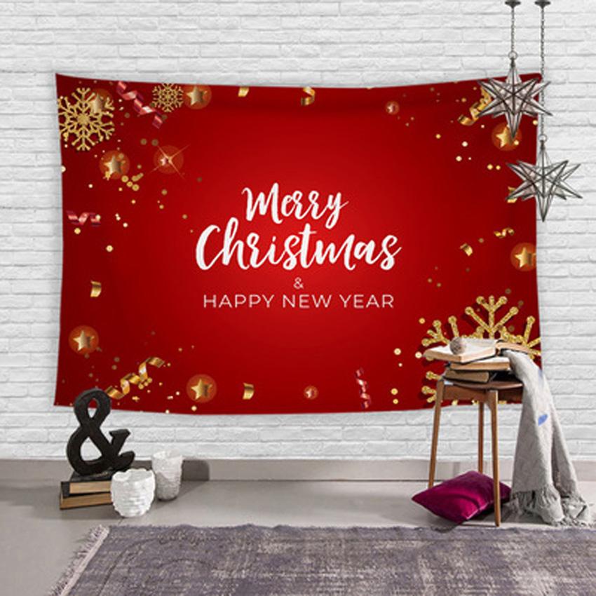 Home Decor Christmas Tapestry Christmas Tree Christmas Print Decoration Wall Hanging Bedroom Living Room Background Fabric