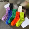 New Fashion Trend Casual Stretch Women Combed Cotton Socks Autumn Winter Trendy Daily Basic Socks Street Hip Hop Style