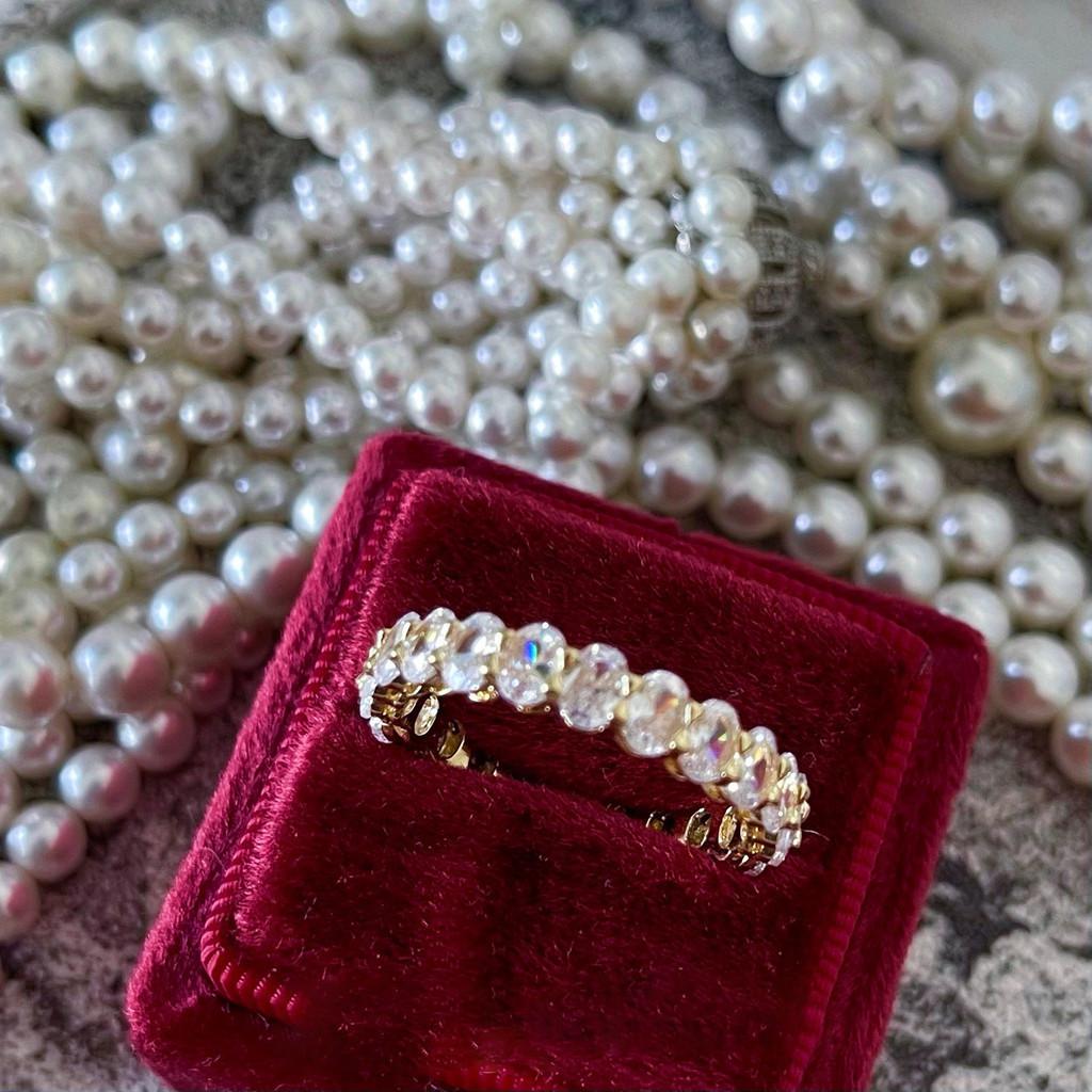 Dazzling Gold Oval Adjustable Ring With Colorful Rainbow Stones For Trendy Women's Summer Style