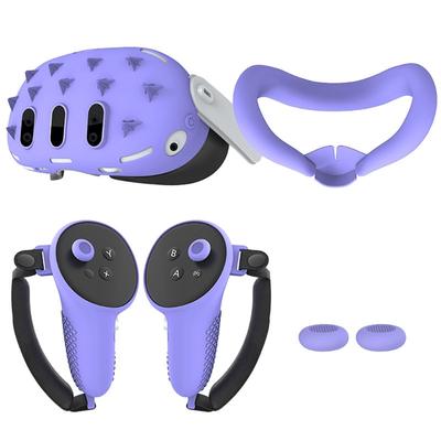 Полный комплект из 4 предметов аксессуаров для VR-гарнитуры, накладки на контроллеры, накладка на стик, защита от грязи, полный защитный комплект