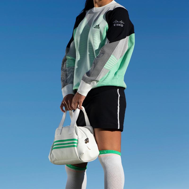 Adidas Оригинальная женская белая сумка-тоут из искусственной кожи полиуретана Adidas GT5908
