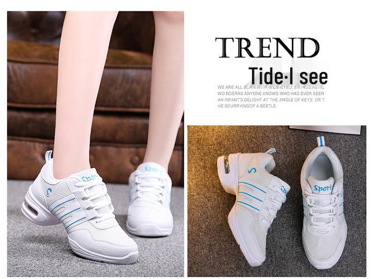 Женские сетчатые джазовые туфли с мягкой подошвой и увеличением высоты - Универсальные для всех сезонов