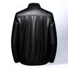 Futing Men's Lambskin Baseball Collar Leather Jacket