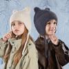 Children's Cap Winter Boys Girls Baby Outdoor Warm Ear Protection Cap Cartoon Cat Ear Knitted Wool Cap