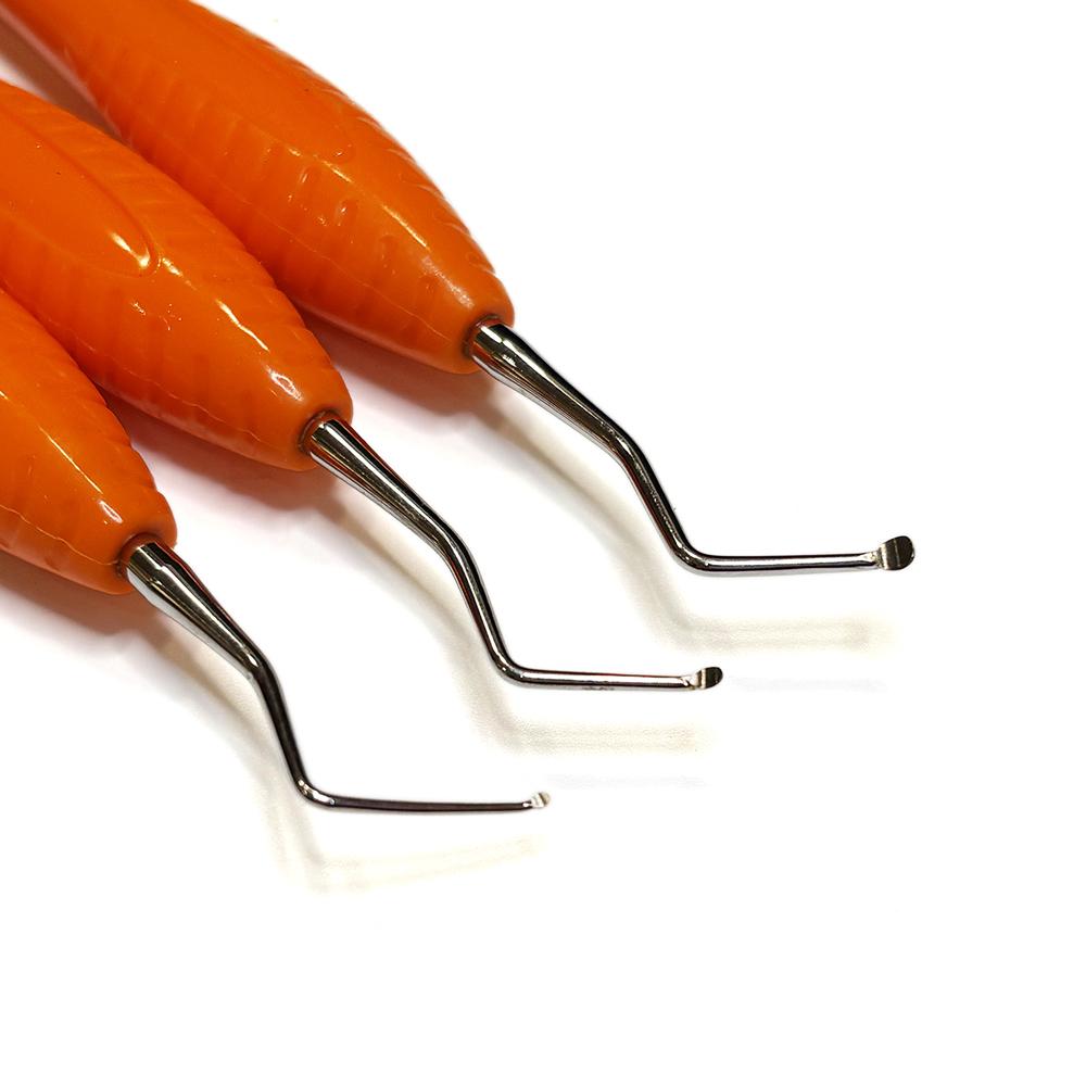 Силиконовая ручка для стоматологического скалера Ложка для чистки зубов Экскаватор Инструменты для реставрации Ложка Инструмент с маленьким круглым наконечником