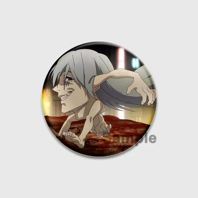 32/44/58mm Hot Japanese Anime Mahito Jujutsu Kaisen Button Pin Cartoon Character Brooch Badge Bag Decor Fans Collect Friend Gift