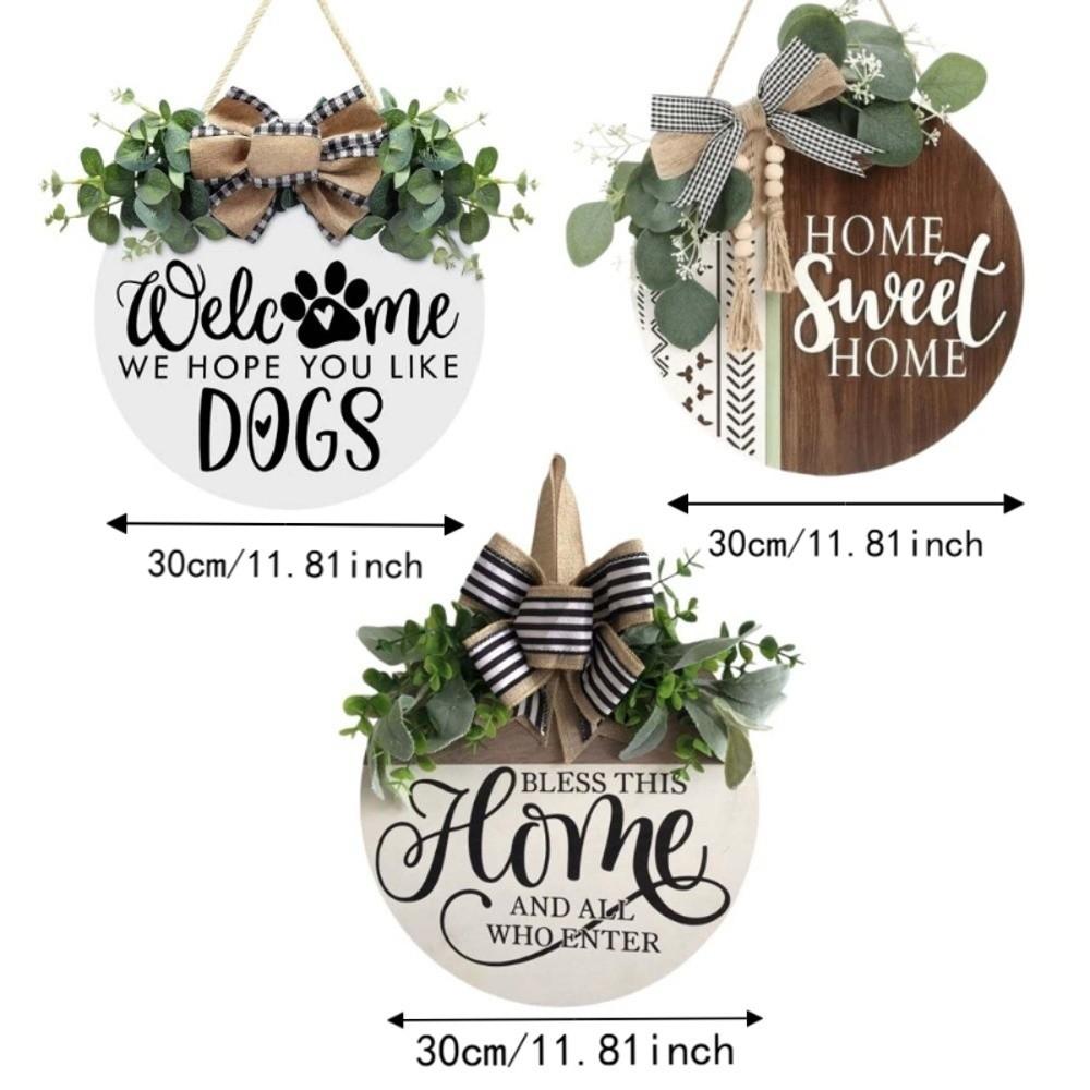 2D Flat Door Wreath Flower Wall Art Garlands Hanging Decoration Outdoor Decor