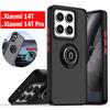 Держатель брони Funda для Xiaomi 14T Pro Чехол Полупрозрачный Матовый Чехол-подставка с кольцом Защитная задняя крышка для Xiaomi 14T Противоударная Capa