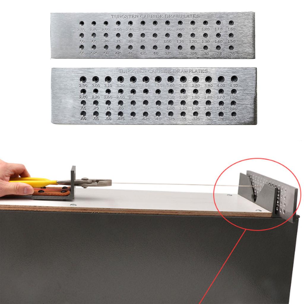 Jewelry Wire Drawplate Wire Shaping Tool Carbon Steel Wire Shaping Plate Jewelry Crafting Tool for Jewelry Making