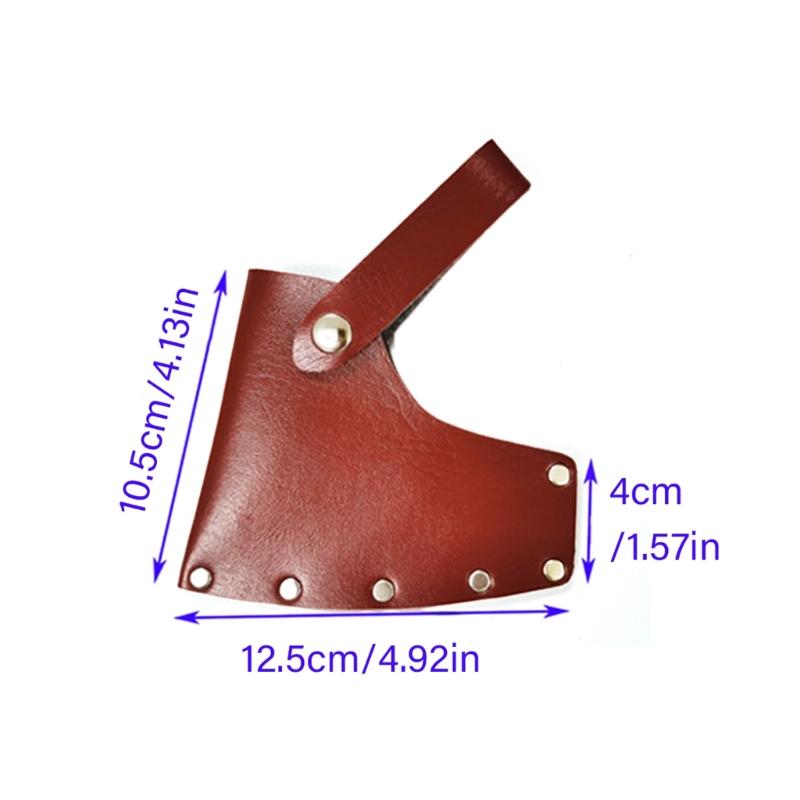 Camping Axes Sheath with Reinforced Storage Compartment PU Texture Protective Case for Hiking and Woodworking Tool