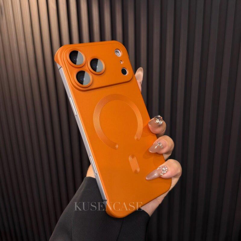 Тонкая металлическая краска ПК Для Магнитного чехла Для Для Iphone 17 Air 16 1 14 13 Pro Max Plus Защита объектива Безрамочная Охлаждающая крышка