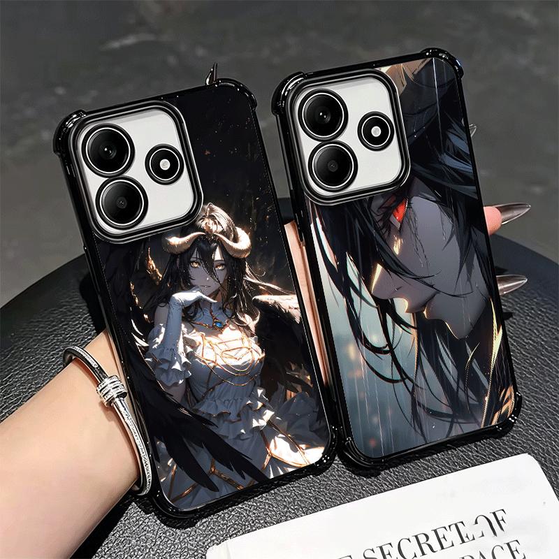 Аниме Чехол для телефона с покрытием Albedo O-Overlords Для Xiaomi Redmi Note 14 15 Pro Plus 13 12 11 11S 11T 10 9S 9 5G Противоударный Airbag C