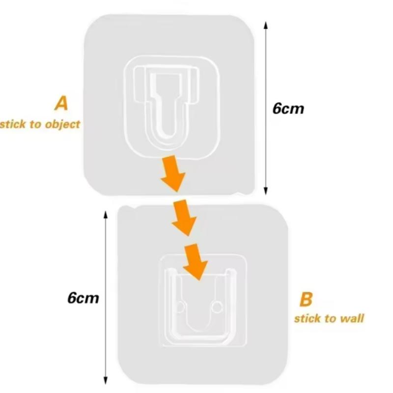 Двусторонние самоклеящиеся настенные крючки, прочные липкие прозрачные без следов, кухонные, для спальни, настенные крючки, держатели для хранения, оптом