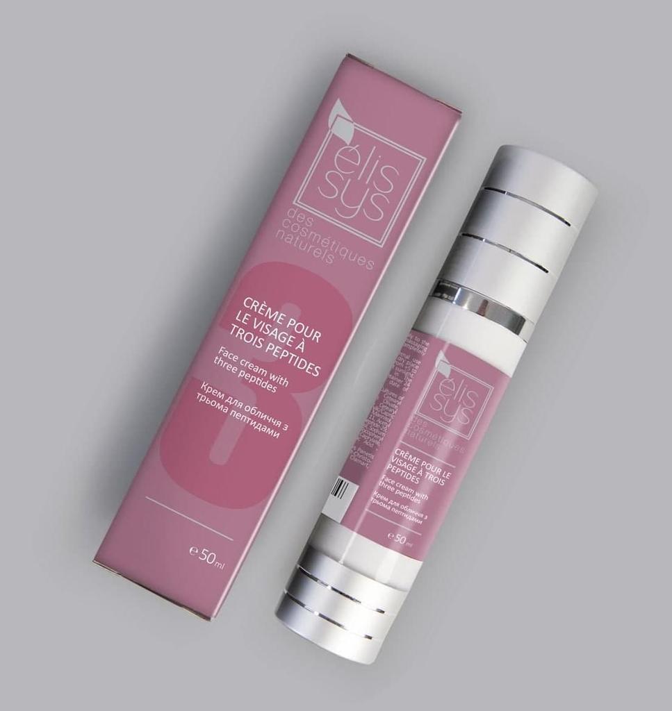 Face cream with three peptides, France