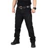 Western Cool Style Men Zip Sports Solid Color Outdoors Tactical Pockets Cargo Pants Work Trousers