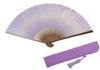 Hasegawa Kyoto Cherry Blossom Karaki Clove Handmade by Kyoto Includes Fan Bag and Presentation Box Fan, Pattern, Purple, Carving, Double-Sided