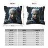 Daenerys Targaryen Dragon Throne Square Pillowcase Polyester Linen Velvet Pattern Zip Decor Sofa Cushion Cover