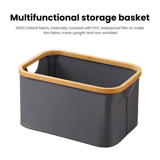 Storage Basket Foldable Deep Large Capacity Thickened Stable Structure With Handle Keep Neat Space Saving Toy Clothes Storage Backet Laundry Backet