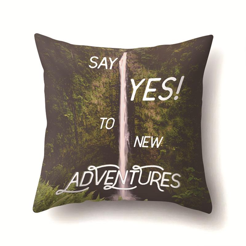 Modern Painted Simple Household Car Polyester Pillow Case Car Decoration Home Printed Waist Pillow Case