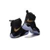 Nike Zoom Soldier 10 Черно-золотой LeBron 10 Круглый носок Липучка Нескользящие Легкие Высокие Баскетбольные кроссовки Мужские кроссовки 885682-991