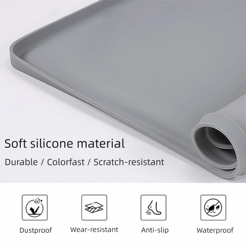 Leak-Proof Anti Slip Washing Machine Drain Tray Extra Thick Silicone Storage Mat  Washing Machine