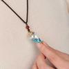 New Trendy Square Shape Water Drop Necklace Perfume Bottle Pendant Jewelry Gift Oil Diffuser Vial