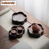 Japanese-style Walnut Dry Bubble Table Home Imitation Lacquer Solid Wood Small Tea Table Kung Fu Tea Set Teapot Pad Pot Tea Tray