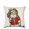Новая Рождественская наволочка Лось Снеговик Лен Диванная подушка Товары для дома