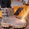 Зимние защитные ботинки Мужская обувь Защитные рабочие ботинки Стальной носок Теплые плюшевые зимние ботинки Неразрушимая обувь