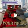 Постельное белье Feyenoord с индивидуальным именем, Комплект одеяла, Пододеяльник, Наволочка, Домашний подарок на день рождения(1 пододеяльник + 2 наволочки, без наполнителя)_xia