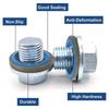 Car Oil Drain Plug Gasket Car Engine Combination Gasket Repair Kit Rubber Metal Seal O-Ring Bonded Washer M6 M8 M10 M12 M14 M16