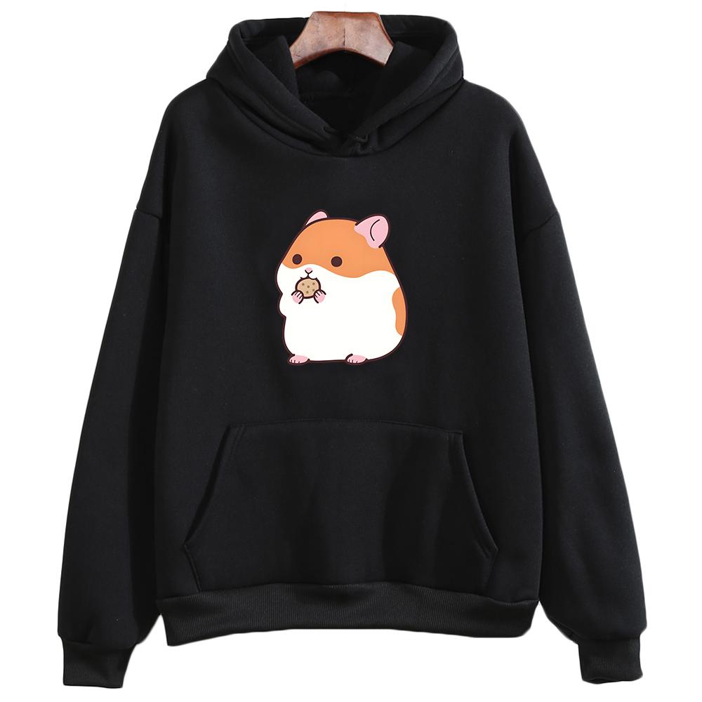 Hamster Hoodie Animal Cartoon Sweatshirts Streetwear Kawaii Cute Winter Pullover Regular Fit for Boys/Girls Long Sleeve Soft Top