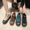 Autumn and Winter New Cotton Shoes Women's Retro Fashion Versatile High-top Shoes Soft-soled Velvet Short Boots Women's Snow Boots