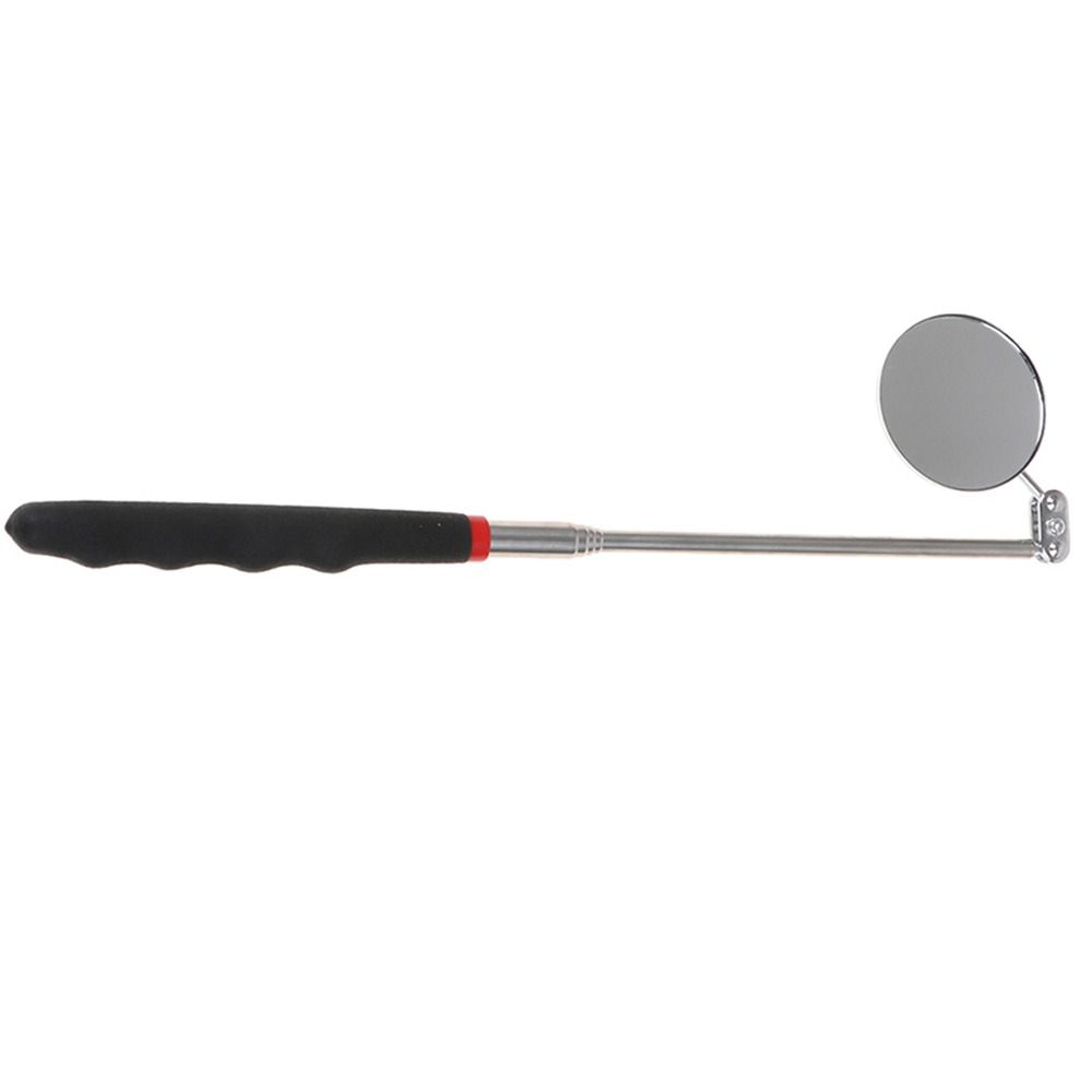 Stainless Steel Round Mirror Extends 24-73cm Inspection Tool Telescoping Inspection Mirror Vehicle