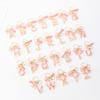 A-Z Dreamy Letters Keychain for Women Tassels Butterfly Pendant Initial Keyrings Purse Suspension Bags Car Key Chain Pink