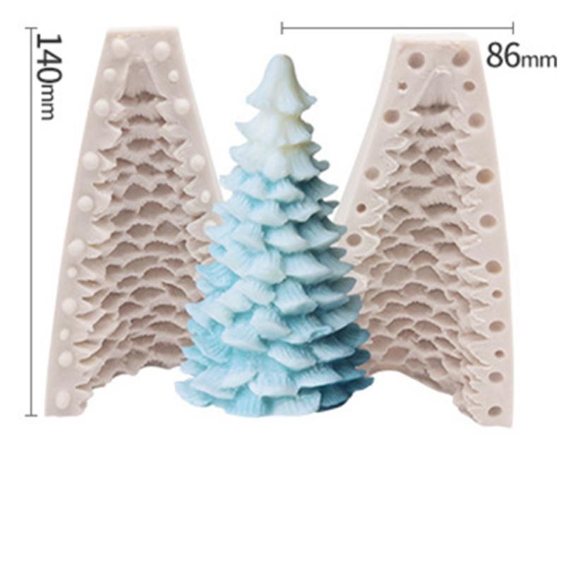 Силиконовая форма для свечей, 3D Рождественская елка, форма сосновой шишки, мыло, глина, изготовление украшений для торта своими руками
