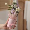 Вязаный крючком букет цветов со светодиодной лентой Ручная вязка Пряжа Цветочная декорация Центральный элемент стола для дома и офиса Подарок на День матери, День рождения