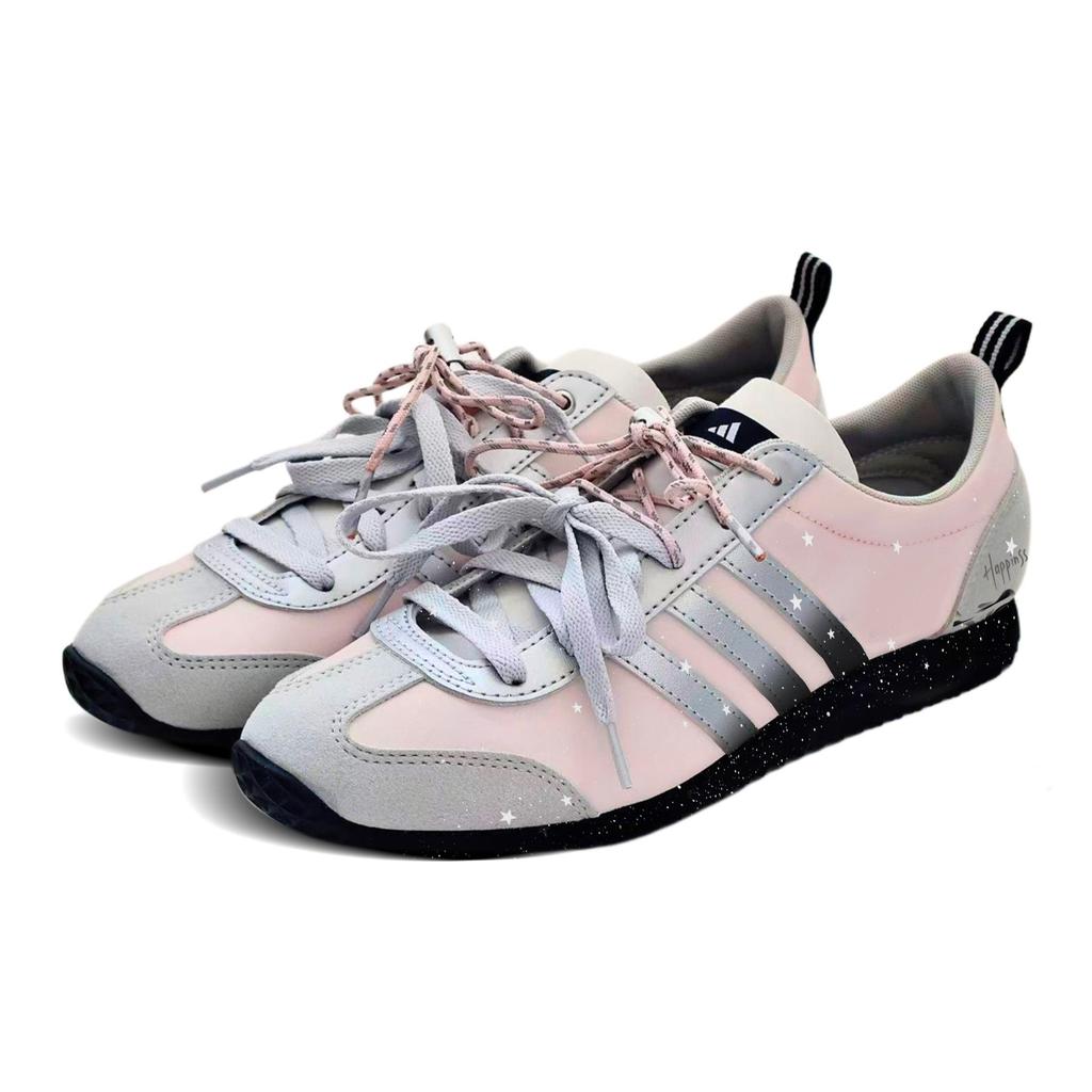 Adidas VS JOG 2.0 Height Increasing Low top German Army Trainers Unisex Peach Pink JR4653(Team1053-)