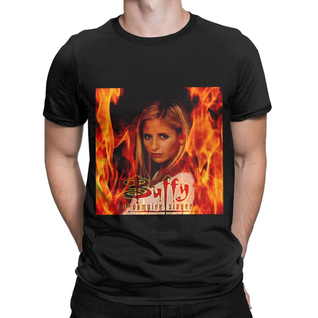 bBuffy The Vampire Slayer red Graphic Funny 100 Cotton TShirt Buffy The Vampire Slayer Band Tees Tops For Unisex