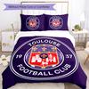 Toulouse FC Pattern Bedding,Quilt Set Quilt Cover Pillowcase Home Birthday Gift (1*duvet Cover+2*pillowcase,without Core)