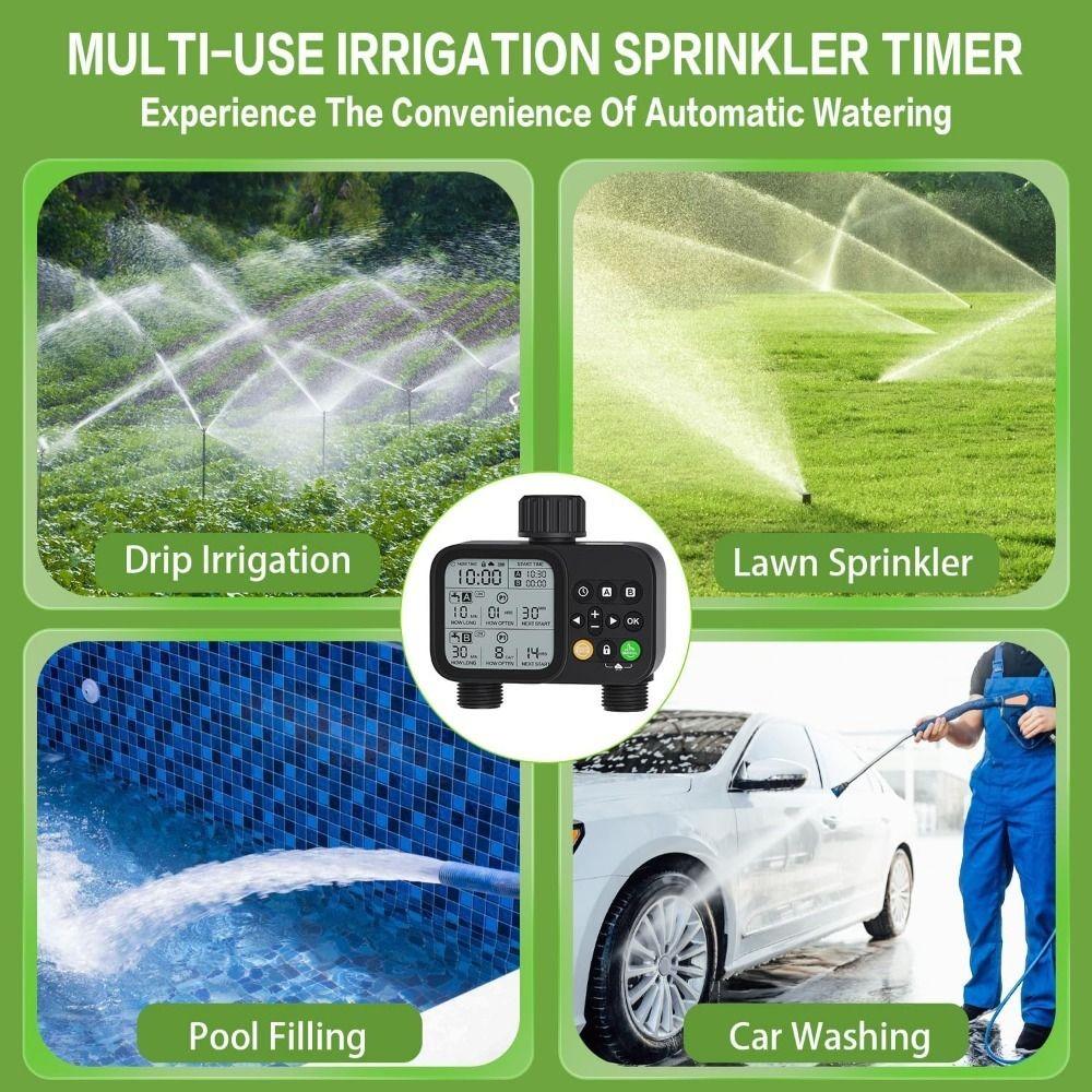 IPX5 Waterproof Digital Water Flow Meter EU Electronic Water Meter  Watering Irrigation