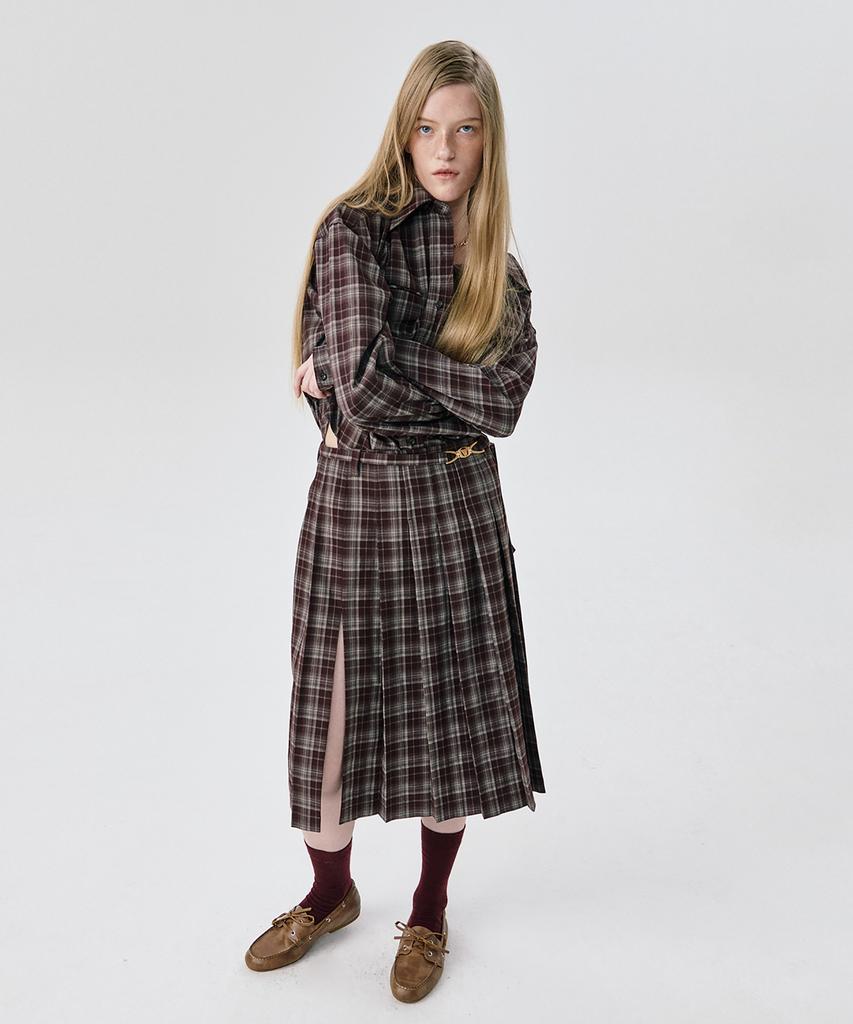 Bundercammer 25 Pleats Skirt_Brown